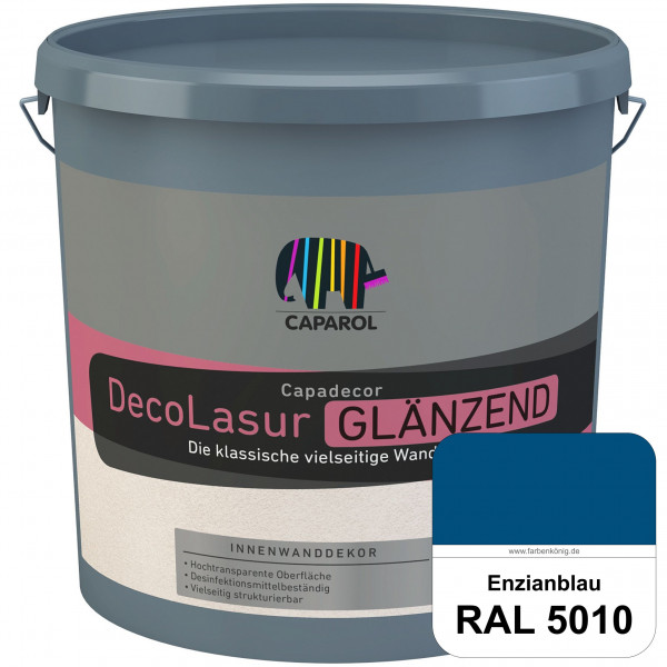 Capadecor DecoLasur Glänzend (RAL 5010 Enzianblau) Glänzende Lasurfarbe auf Dispersionsbasis (innen)