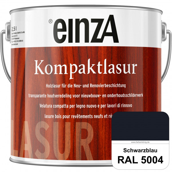 einzA Kompaktlasur (RAL 5004 Schwarzblau) Lasuranstrich für den Neu- und Renovieranstrich