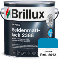2K-Aqua Seidenmattlack 2388 (RAL 5012 Lichtblau) mechanisch und chemisch hoch belastbar für außen & 