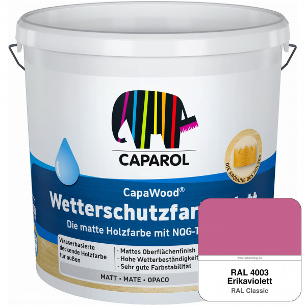 CapaWood® Wetterschutzfarbe Matt (RAL 4003 Erikaviolett) - ersetzt Capadur Wetterschutzfarbe Matt