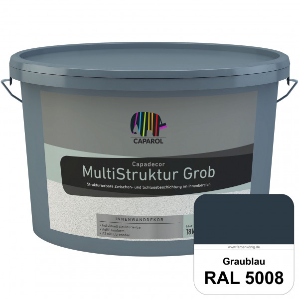 Capadecor MultiStruktur grob (RAL 5008 Graublau) quarzgefüllte Zwischen- und Schlußbeschichtung in g