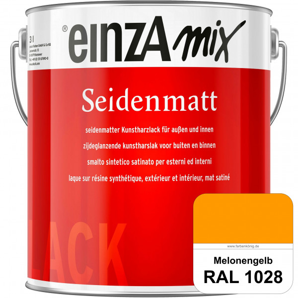 einzA Seidenmatt (RAL 1028 Melonengelb) Lösemittelhaltiger Seidenmattlack