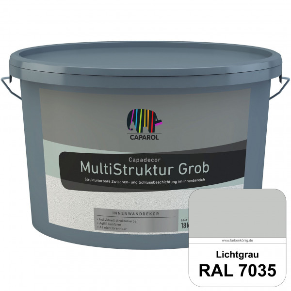 Capadecor MultiStruktur grob (RAL 7035 Lichtgrau) quarzgefüllte Zwischen- und Schlußbeschichtung in