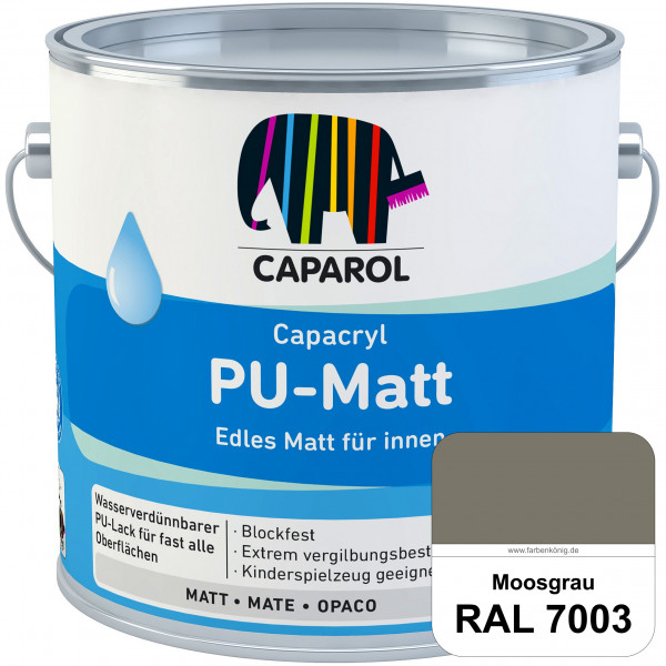 Capacryl PU-Matt (RAL 7003 Moosgrau) tuchmatter & wasserbasierter Lack