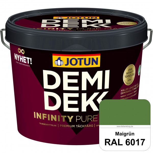 DEMIDEKK Infinity Pure Mat - Deckende, matte Holzfarbe (RAL 6017 Maigrün)