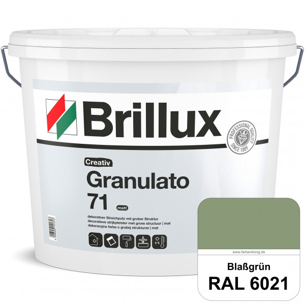Creativ Granulato 71 (RAL 6021 Blassgrün) Verarbeitungsfertige, quarzgefüllte Dispersionsfarbe für d