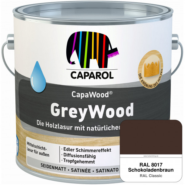 CapaWood® GreyWood (RAL 8017 Schokoladenbraun) - ersetzt Capadur GreyWood