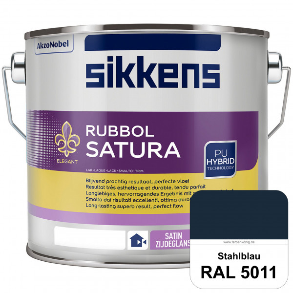 Rubbol Satura (RAL 5011 Stahlblau) seidenglänzender Lack (lösemittelhaltig) innen & außen