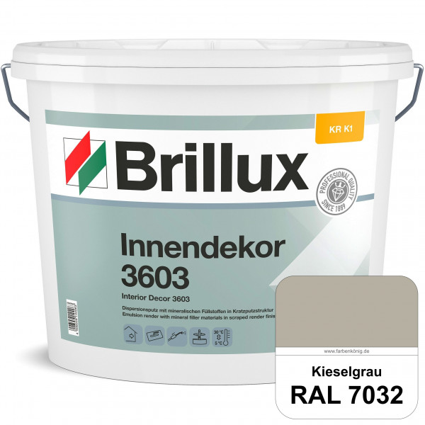 Innendekor ELF KR-K1 3603 (RAL 7032 Kieselgrau) Kratzputz nach zur Erzielung dekorativer und strapaz