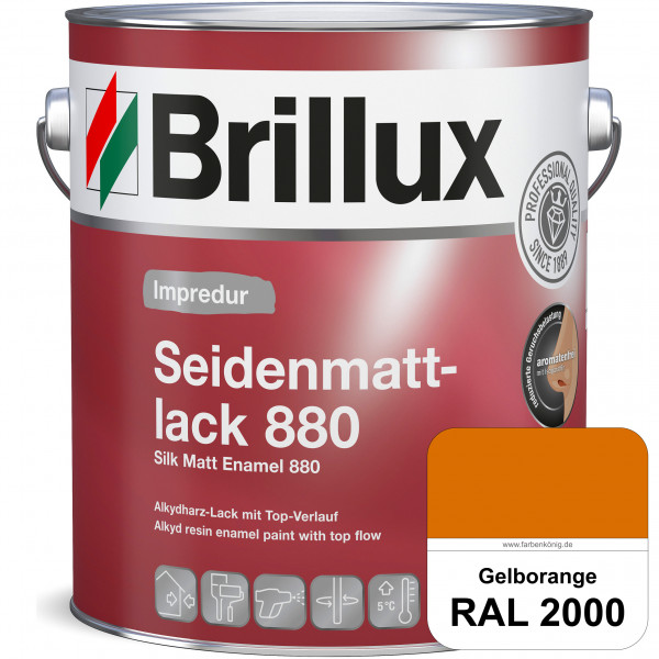 Impredur Seidenmattlack 880 (RAL 2000 Gelborange) für Holz- oder Metallflächen innen & außen