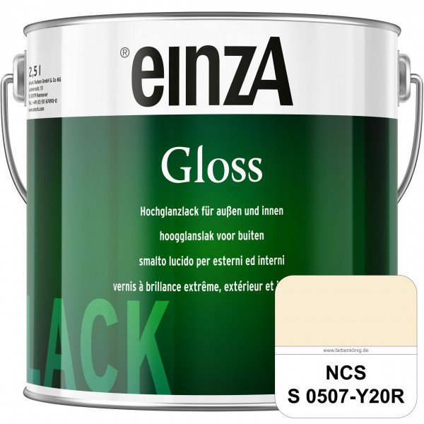 einzA Gloss (NCS S 0507-Y20R) Hochwertiger Alkydharzlack in Premium-Qualität, hochglänzend.