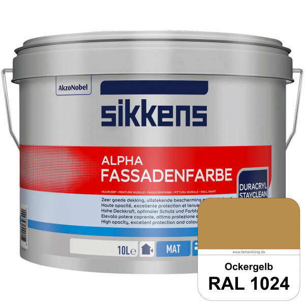 Alpha Fassadenfarbe (RAL 1024 Ockergelb)