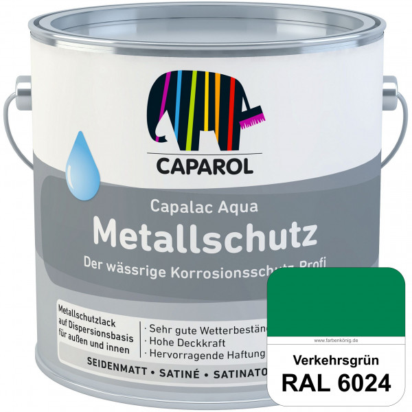 Capalac Aqua Metallschutz (RAL 6024 Verkehrsgrün) wasserbasierter Korrosionsschutz für Stahl & verzi