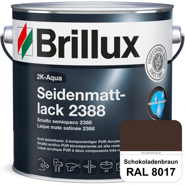 2K-Aqua Seidenmattlack 2388 (RAL 8017 Schokoladenbraun) mechanisch und chemisch hoch belastbar für a