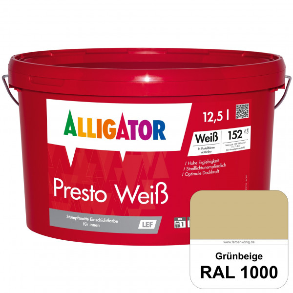 Presto Weiß LEF (RAL 1000 Grünbeige)