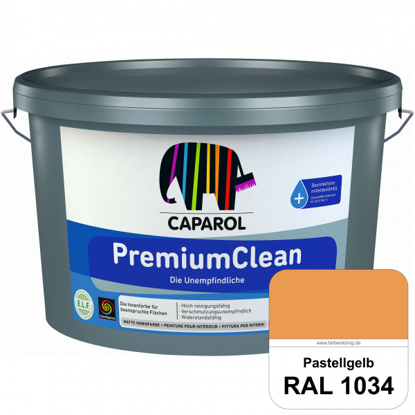 PremiumClean (RAL 1034 Pastellgelb) Hoch reinigungsfähige Farbe für beanspruchte Flächen (innen)