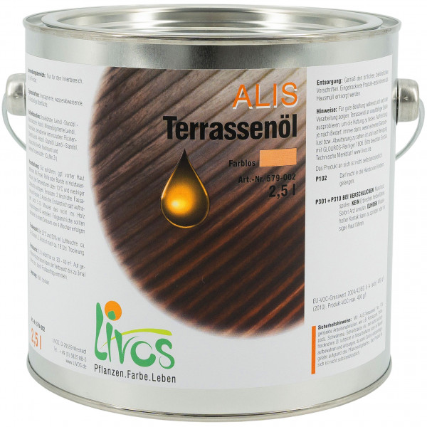 ALIS Terrassenöl Nr. 579 (seidenglänzend) - farblos