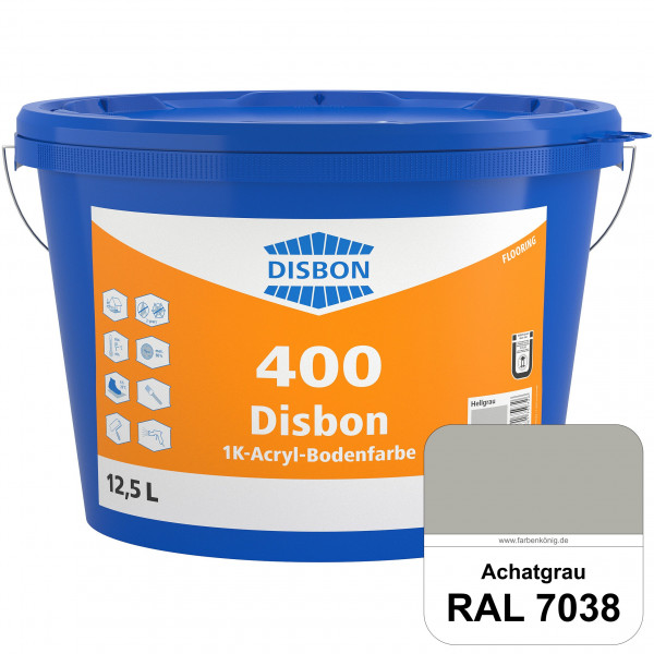 Disbon 400 1K-Acryl-Bodenfarbe (RAL 7038 Achatgrau) Dispersionsbeschichtung für mineralische Bodenfl