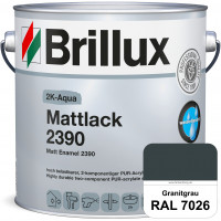 2K-Aqua Mattlack 2390 (RAL 7026 Granitgrau) mechanisch und chemisch hoch belastbar für außen & innen
