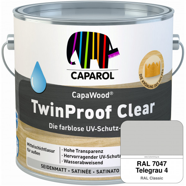 CapaWood® TwinProof Clear (RAL 7047 Telegrau 4) - ersetzt Capadur TwinProof