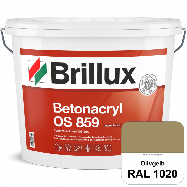 Betonacryl OS 859 (RAL 1020 Olivgelb) Wetterbeständige Schutzbeschichtung für Betonflächen (Außen)
