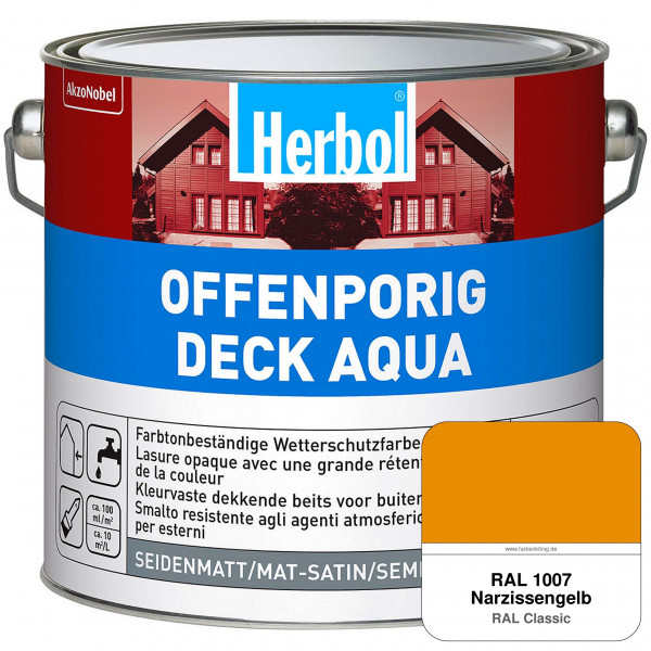 Offenporig-Deck Aqua (RAL 1007 Narzissengelb)