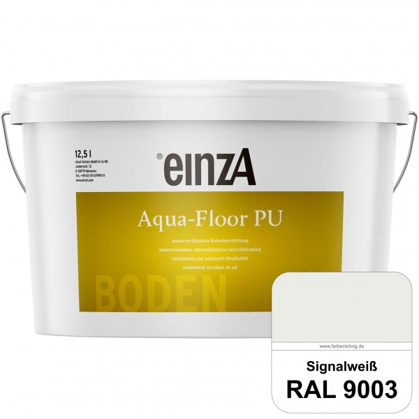 einzA Aqua-Floor PU (RAL 9003 Signalweiß) seidenglänzender Acryl-PU-Bodenbeschichtung