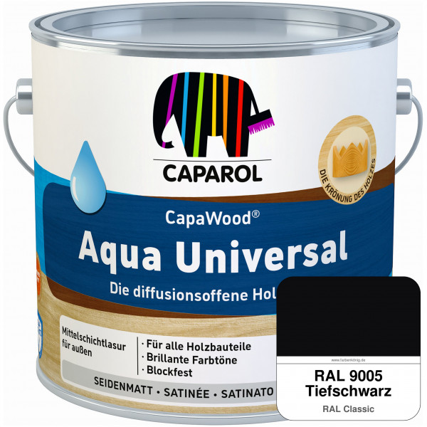 CapaWood® Aqua Universal (RAL 9005 Tiefschwarz)