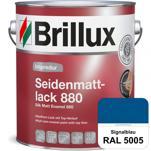 Impredur Seidenmattlack 880 (RAL 5005 Signalblau) für Holz- oder Metallflächen innen & außen