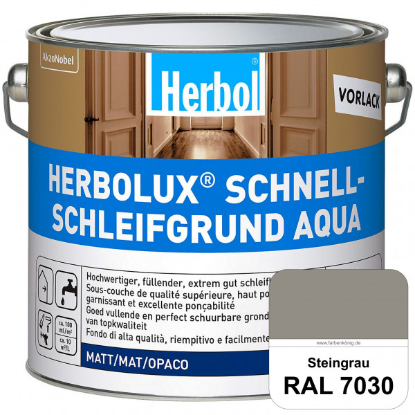 Schnellschleifgrund Aqua (RAL 7030 Steingrau) wasserverdünnbarer Vorlack mit hervorragender Schleifb