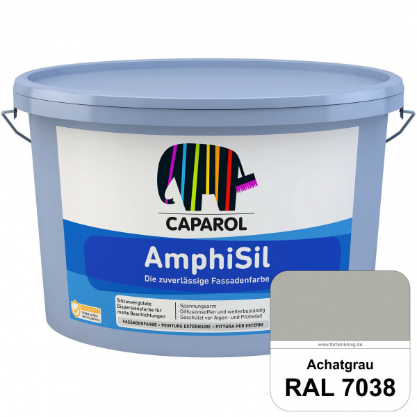 Amphisil (RAL 7038 Achatgrau) Siloxanverstärkte matte Fassadenfarbe mit Silikatcharakter