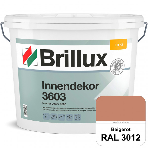 Innendekor ELF KR-K1 3603 (RAL 3012 Beigerot) Kratzputz nach zur Erzielung dekorativer und strapazie