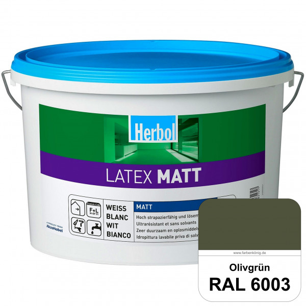 Latex Matt (RAL 6003 Olivgrün) Matte Latexfarbe mit hoher Strapazierfähigkeit