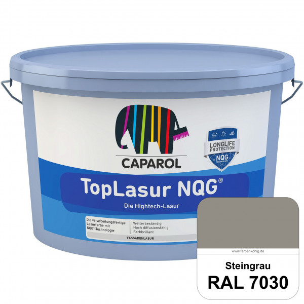 TopLasur NQG® (RAL 7030 Steingrau) Verarbeitungsfertige Lasur auf Basis der Nano-Quarz-Gitter Techno