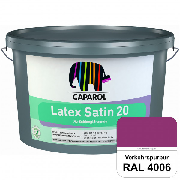 Latex Satin 20 (RAL 4006 Verkehrspurpur) strapazierfähige seidenglänzende Latexfarbe (Innen)