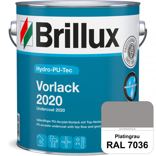 Hydro-PU-Tec Vorlack 2020 (RAL 7036 Platingrau) hochwertiger Vorlack für grundierte bzw. gespachtelt