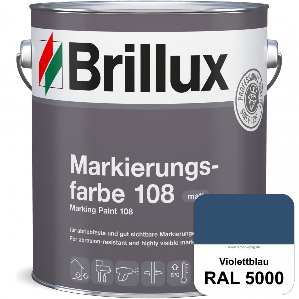 Markierungsfarbe 108 (RAL 5000 Violettblau) Markierungsfarbe für Asphalt, Betonböden, Zementestriche
