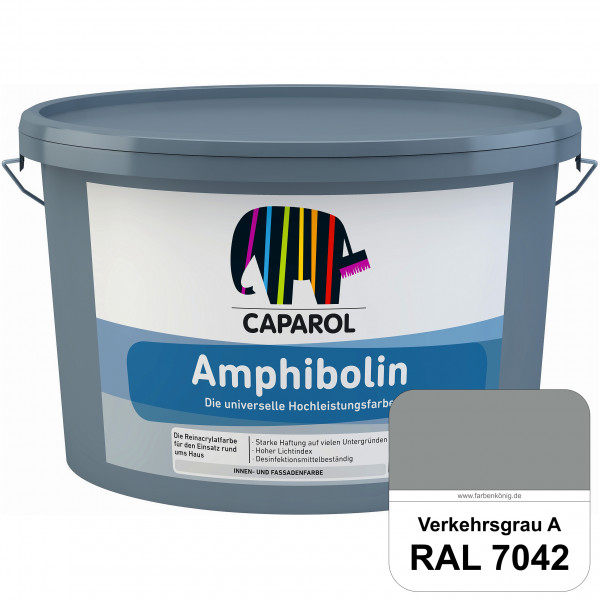 Amphibolin (RAL 7042 Verkehrsgrau A) Universalfarbe auf Reinacrylbasis innen & außen
