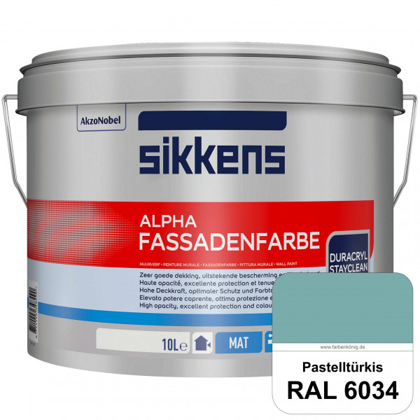 Alpha Fassadenfarbe (RAL 6034 Pastelltürkis)