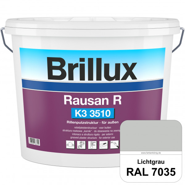 Rausan R K3 3510 (RAL 7035 Lichtgrau) Organisch gebundener Rillenputz für wetterbeständige Oberfläch