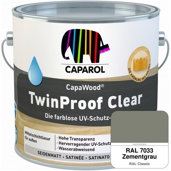 CapaWood® TwinProof Clear (RAL 7033 Zementgrau) - ersetzt Capadur TwinProof