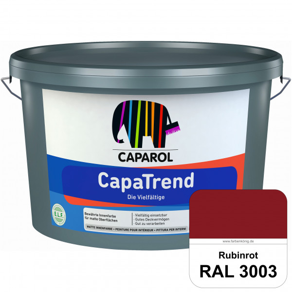 CapaTrend (RAL 3003 Rubinrot) matte hochdeckende Dispersionsfarbe für den Innenbereich