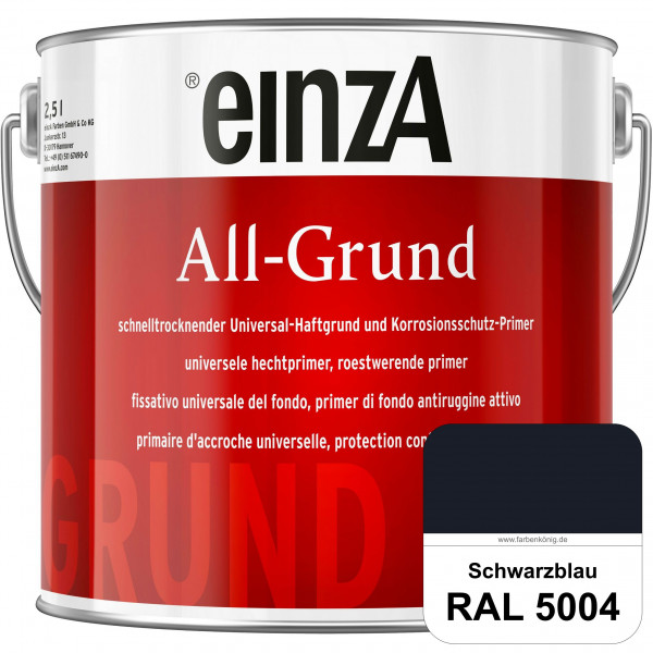 einzA All-Grund (RAL 5004 Schwarzblau) Schnelltrocknender Haftgrund & Korrosionsschutz-Primer