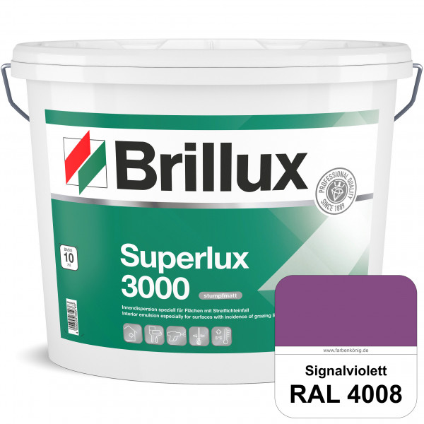 Superlux 3000 (RAL 4008 Signalviolett) hoch deckende stumpfmatte Innen-Dispersionsfarbe - streiflich
