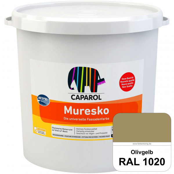 Muresko Nespri (R 30) (RAL 1020 Olivgelb) Silanisierte Reinacrylat-Fassadenfarbe auf SilaCryl®-Basis