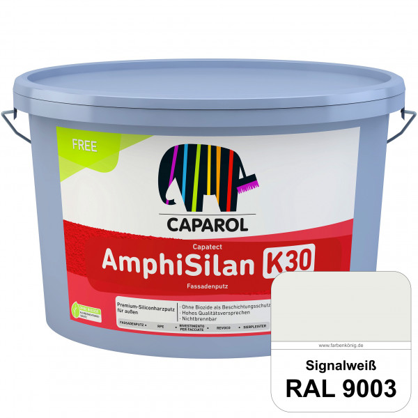 Capatect AmphiSilan Fassadenputz K30 (RAL 9003 Signalweiß) Spezielle Innenfarbe für die rationelle B