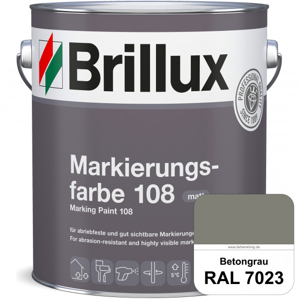 Markierungsfarbe 108 (RAL 7023 Betongrau) Markierungsfarbe für Asphalt, Betonböden, Zementestrichen