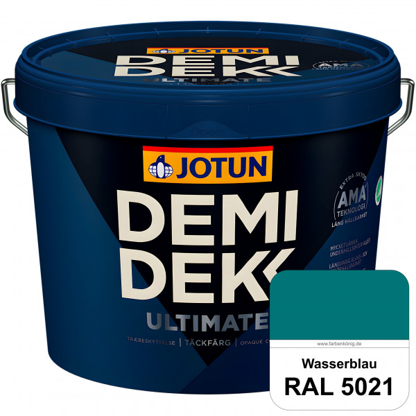 DEMIDEKK ULTIMATE Täckfärg - Deckende Holzfarbe (RAL 5021 Wasserblau)