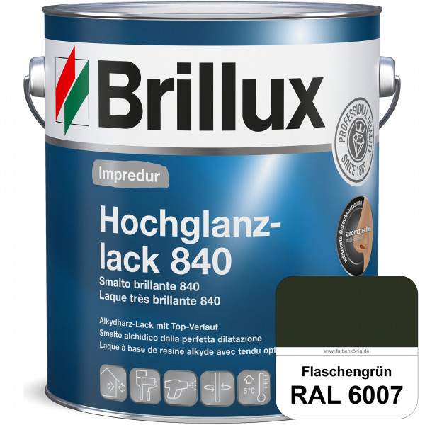 Impredur Hochglanzlack 840 (RAL 6007 Flaschengrün) für Holz- und Metallflächen (löselmittelhaltig) i