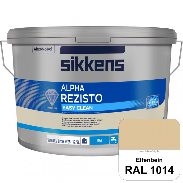 Alpha Rezisto Easy Clean (RAL 1014 Elfenbein) Extrem widerstandsfähige & matte Innenfarbe